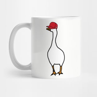 White Goose Wearing Stolen Red Hat Mug